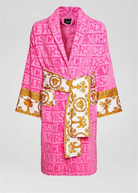 versace morning robe|Versace dressing gown pink.